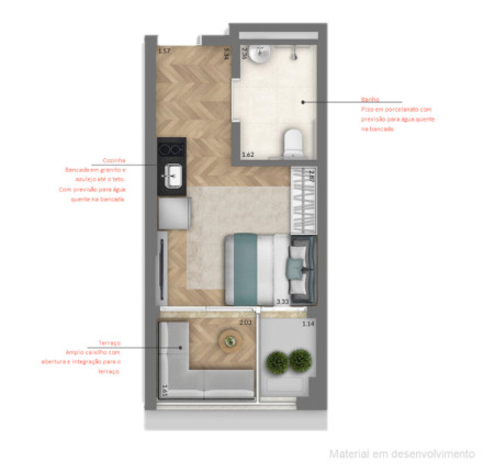 Foto do imóvel Studio com 1 Quarto à Venda, 28 m² em Vila Clementino - São Paulo