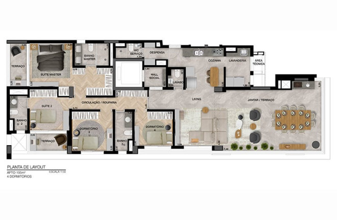 Imagem Apartamento com 4 Quartos à Venda, 195 m² em Moóca - São Paulo