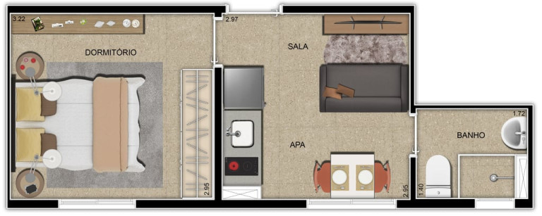 Imagem Apartamento com 2 Quartos à Venda, 37 m² em Barra Funda - São Paulo