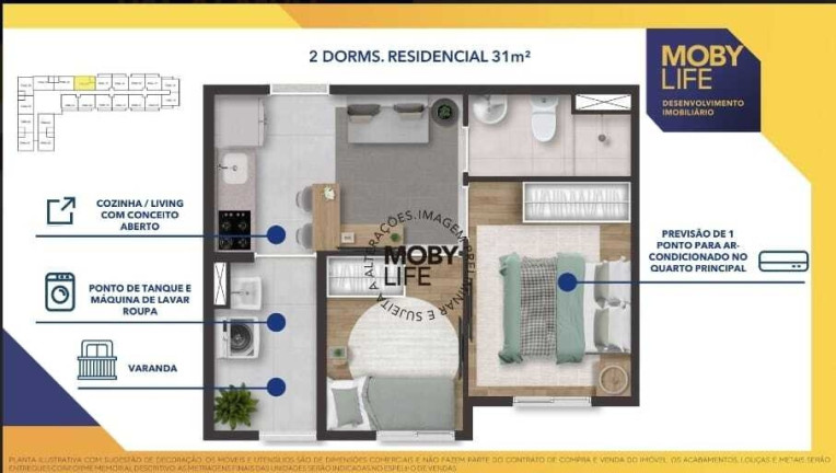 Foto do imóvel Apartamento com 2 Quartos à Venda, 29 m² em Barra Funda - São Paulo