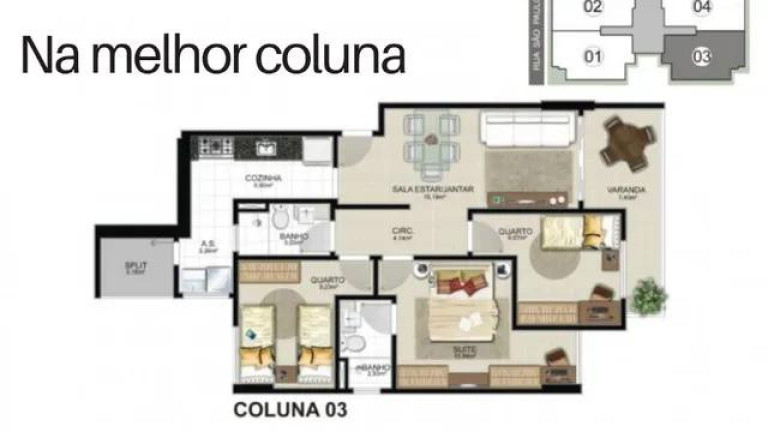 Foto do imóvel Apartamento com 3 Quartos à Venda, 86 m² em Itapuã - Vila Velha