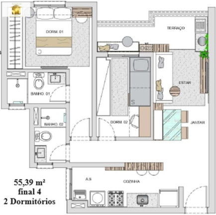 Imagem Apartamento com 2 Quartos à Venda, 55 m² em Nova Petrópolis - São Bernardo Do Campo