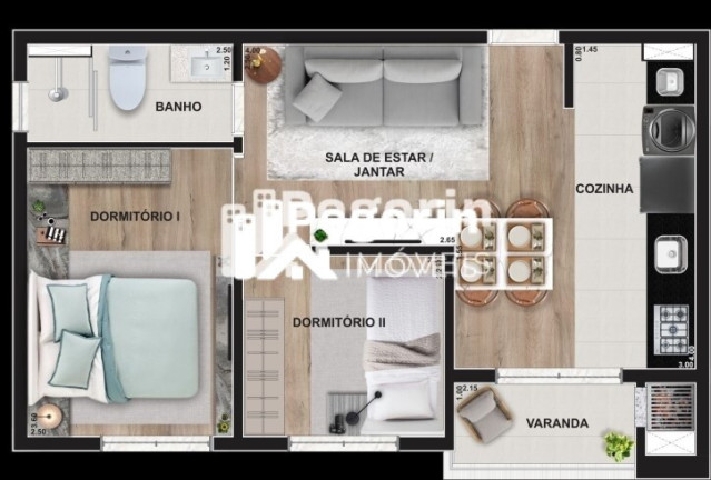 Imagem Flat com 1 Quarto à Venda, 29 m² em Centro - Pinhais