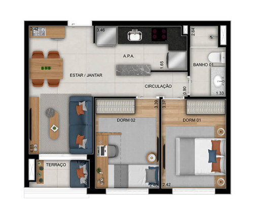 Imagem Apartamento com 2 Quartos à Venda, 50 m² em Quarta Parada - São Paulo