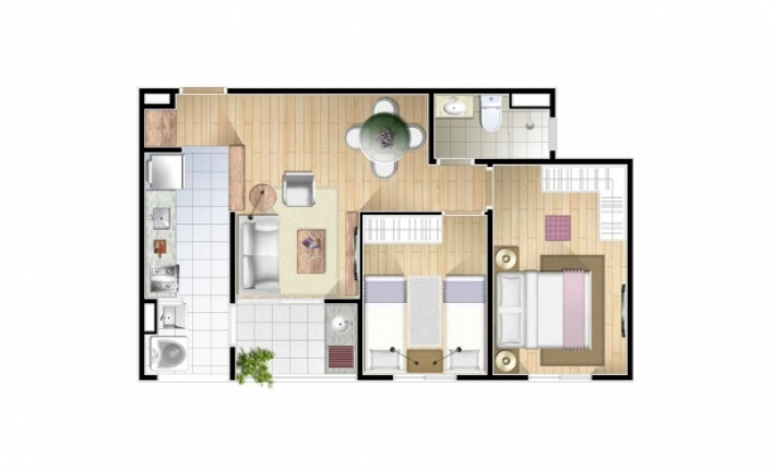 Imagem Apartamento com 3 Quartos à Venda, 59 m² em Vila Noêmia - Mauá
