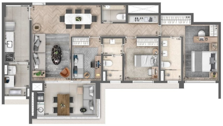 Imagem Apartamento com 3 Quartos à Venda, 135 m² em Campo Belo - São Paulo