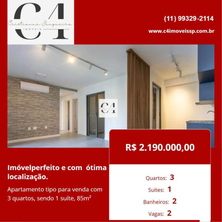 Foto do imóvel Apartamento com 3 Quartos à Venda, 85 m² em Indianópolis - São Paulo