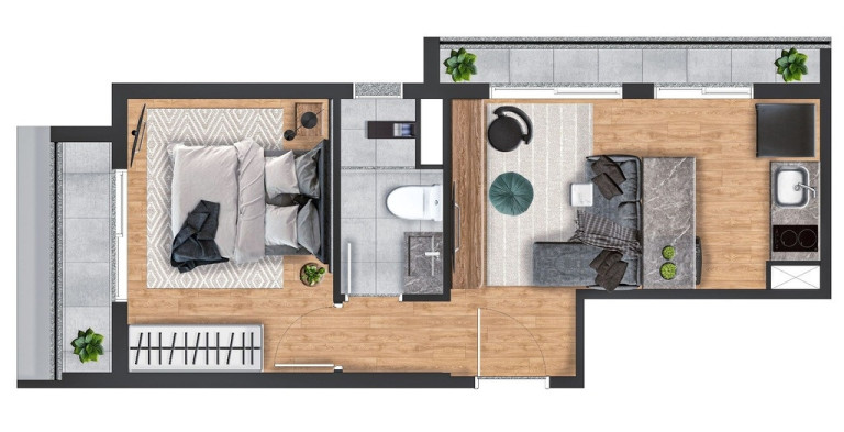 Foto do imóvel Apartamento com 1 Quarto à Venda, 33 m² em Jardim Paulista - São Paulo
