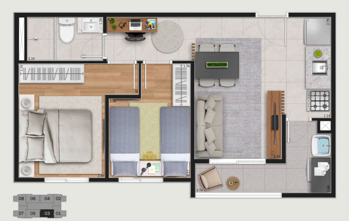 Imagem Apartamento com 2 Quartos à Venda, 43 m² em água Chata - Guarulhos