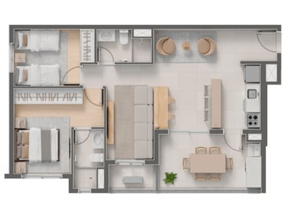 Imagem Apartamento com 1 Quarto à Venda, 33 m² em Mirandópolis - São Paulo