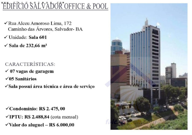 Imagem Imóvel Comercial para Alugar, 232 m² em Caminho Das árvores - Salvador