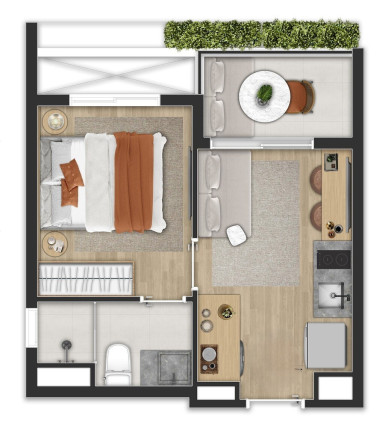 Foto do imóvel Apartamento com 1 Quarto à Venda, 27 m² em Indianópolis - São Paulo