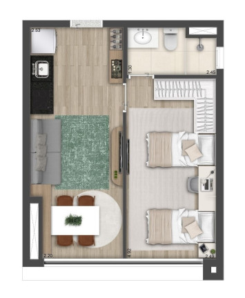 Foto do imóvel Apartamento com 1 Quarto à Venda, 36 m² em Vila Clementino - São Paulo