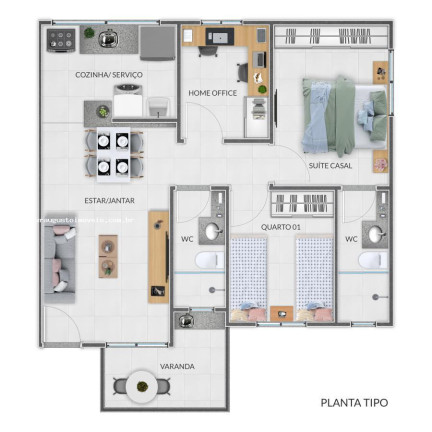 Imagem Apartamento com 3 Quartos à Venda, 70 m²