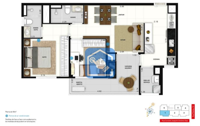 Foto do imóvel Apartamento com 2 Quartos à Venda, 66 m² em Vila Azevedo - São Paulo