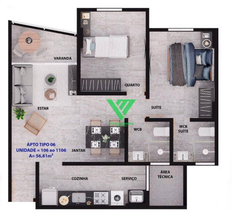 Imagem Apartamento com 3 Quartos à Venda, 78 m² em Manaíra - João Pessoa