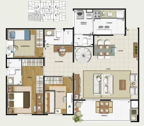 Foto do imóvel Apartamento com 3 Quartos à Venda, 143 m² em Vila Monumento - São Paulo