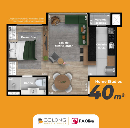 Imagem Apartamento com 1 Quarto à Venda, 40 m² em Retiro - Jundiaí