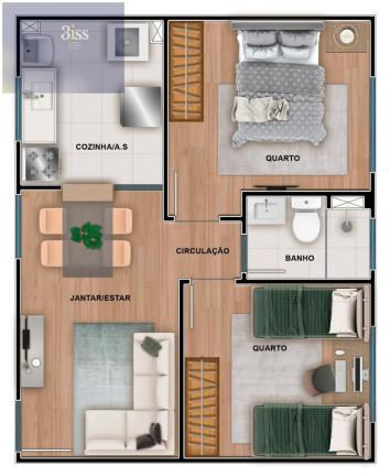 Imagem Apartamento com 2 Quartos à Venda, 44 m² em Jardim Alvorada - Nova Iguaçu