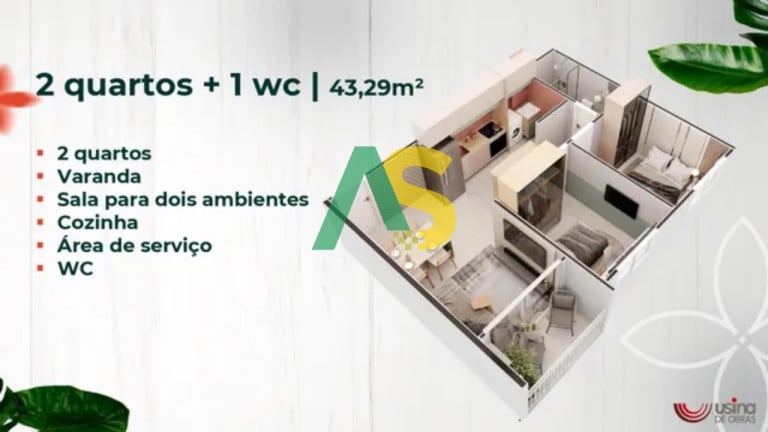 Imagem Apartamento com 2 Quartos à Venda, 43 m² em Várzea - Recife