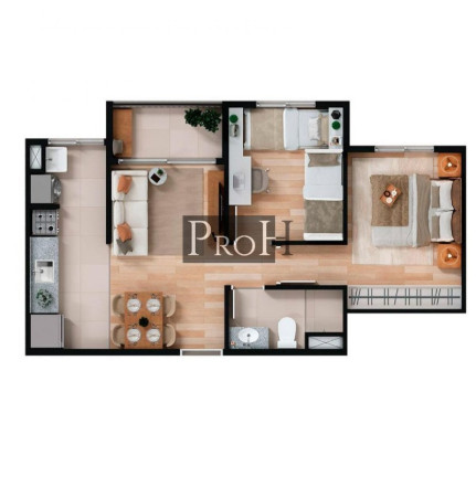 Foto do imóvel Apartamento com 2 Quartos à Venda, 44 m² em Vila Alzira - Santo André