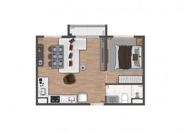 Imagem Apartamento com 2 Quartos à Venda, 35 m² em Moema - São Paulo