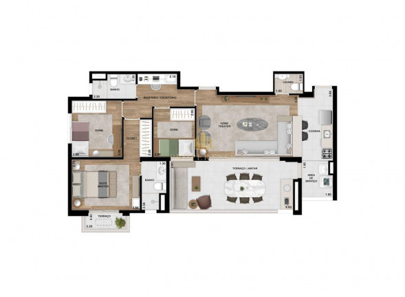 Imagem Apartamento com 3 Quartos à Venda, 105 m² em Vila Anastácio - São Paulo