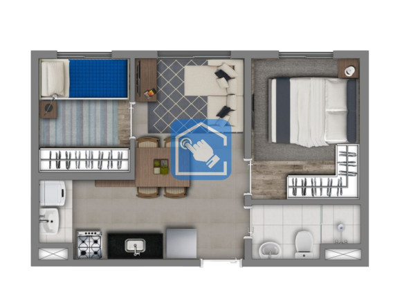 Imagem Apartamento com 2 Quartos à Venda, 34 m² em Guaianazes - São Paulo