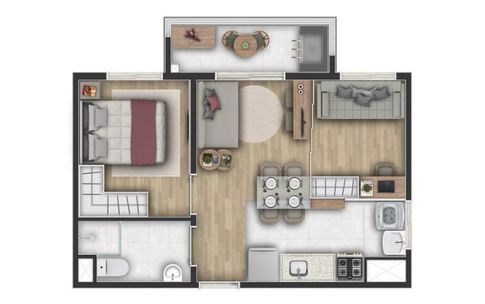 Imagem Apartamento com 1 Quarto à Venda, 37 m² em Belenzinho - São Paulo