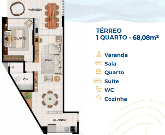 Imagem Apartamento com 2 Quartos à Venda, 66 m² em Tamandaré - Tamandaré