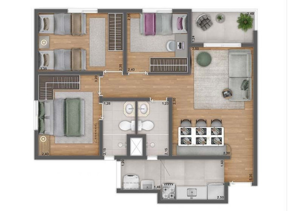Foto do imóvel Apartamento com 3 Quartos à Venda, 59 m² em Limão - São Paulo