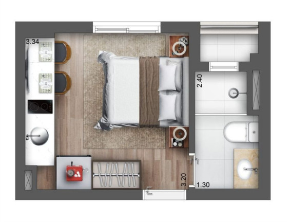 Imagem Apartamento com 1 Quarto à Venda, 27 m² em Santo Amaro - São Paulo