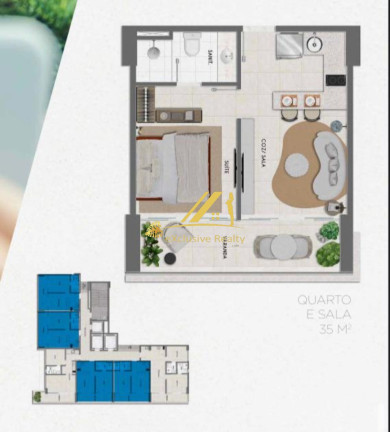 Imagem Apartamento com 1 Quarto à Venda, 35 m² em Barra - Salvador