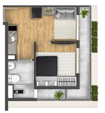 Foto do imóvel Apartamento com 1 Quarto à Venda, 37 m² em Jardim Paulista - São Paulo