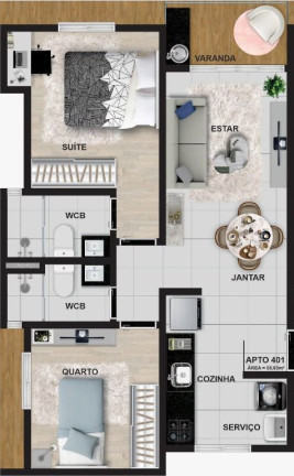 Imagem Apartamento com 2 Quartos à Venda, 57 m² em Intermares - Cabedelo
