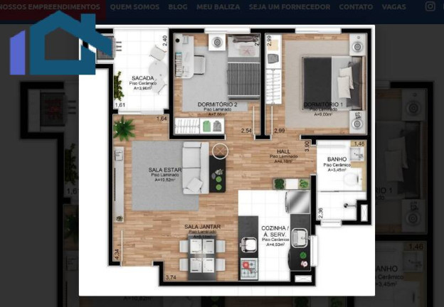 Imagem Apartamento com 2 Quartos à Venda, 56 m² em Santa Cruz - Gravataí