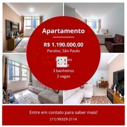Foto do imóvel Apartamento com 3 Quartos à Venda, 102 m² em Paraíso - São Paulo