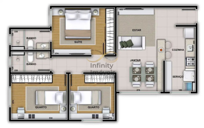 Foto do imóvel Apartamento com 3 Quartos à Venda, 66 m² em Serra - Belo Horizonte