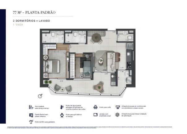 Foto do imóvel Apartamento à Venda, 122 m² em Parque Global - São Paulo