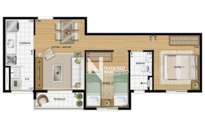 Imagem Apartamento com 2 Quartos à Venda, 48 m² em Jardim Myrian Moreira Da Costa - Campinas