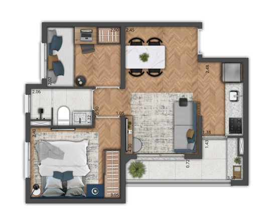 Imagem Apartamento com 1 Quarto à Venda, 39 m² em Alto De Pinheiros - São Paulo