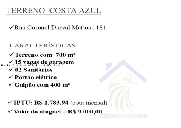 Imagem Terreno para Alugar, 700 m² em Costa Azul - Salvador