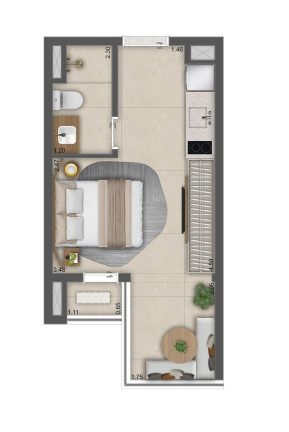 Foto do imóvel Apartamento com 1 Quarto à Venda, 27 m² em Pinheiros - São Paulo