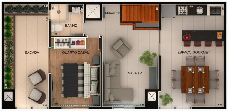 Foto do imóvel Cobertura com 3 Quartos à Venda, 121 m² em Novo Mundo - Curitiba