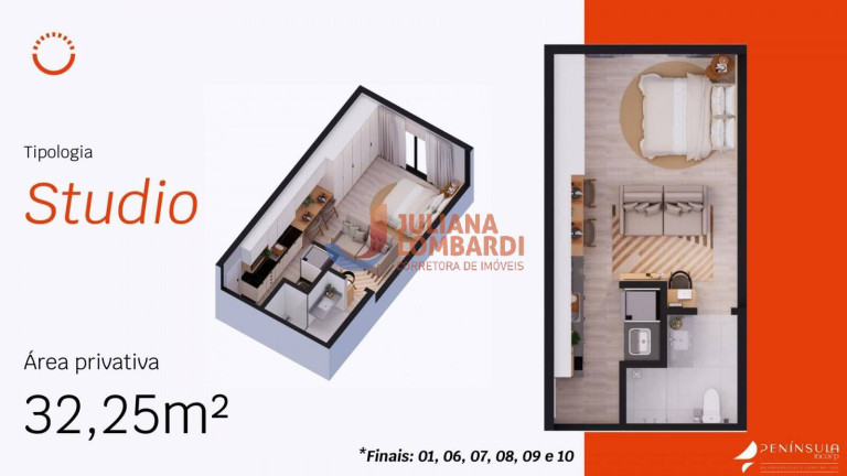 Foto do imóvel Apartamento com 1 Quarto à Venda, 32 m² em Centro - Cascavel