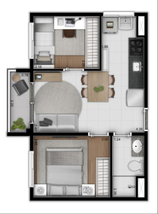Imagem Apartamento com 2 Quartos à Venda, 36 m² em Vila Olímpia - São Paulo