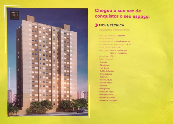 Foto do imóvel Apartamento com 2 Quartos à Venda, 35 m² em Vila Ré - São Paulo