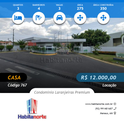 Imagem Casa com 3 Quartos para Alugar, 275 m² em Flores - Manaus