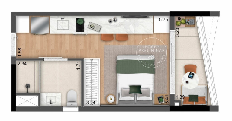Foto do imóvel Studio com 1 Quarto à Venda, 26 m² em Moema - São Paulo