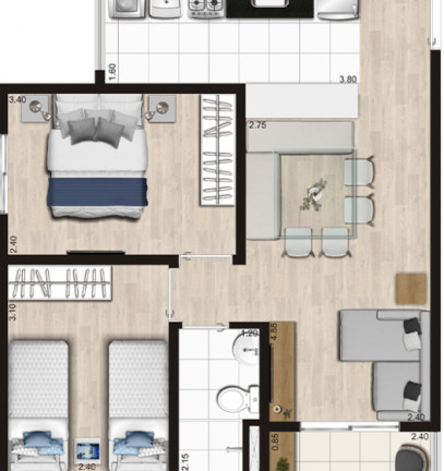 Imagem Apartamento com 2 Quartos à Venda, 48 m² em Sacomã - São Paulo